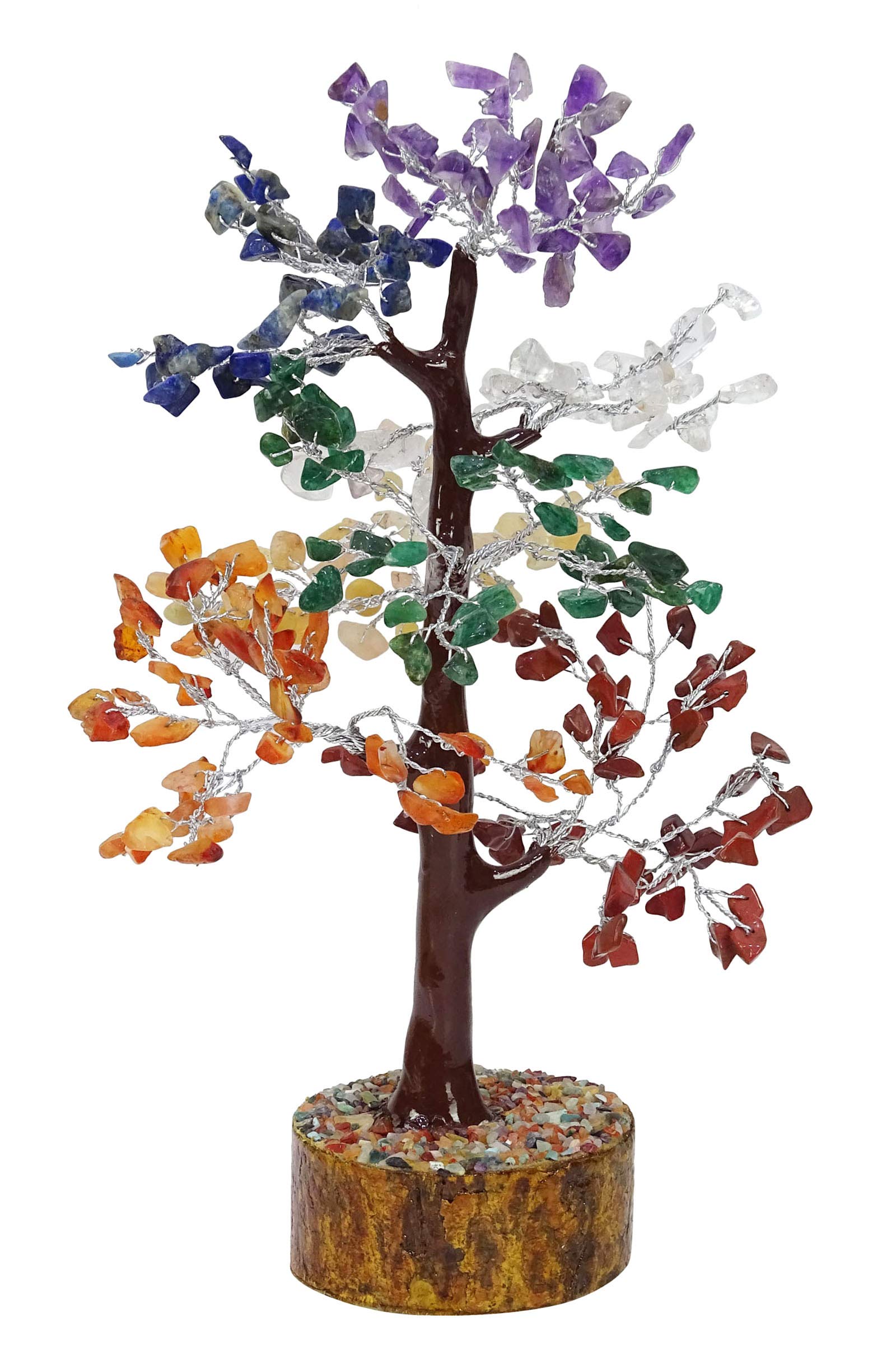 Harmonize Seven Chakra Spiritual Feng Shui Bonsai Tree Gift Reiki Healing Crystal Table Decor