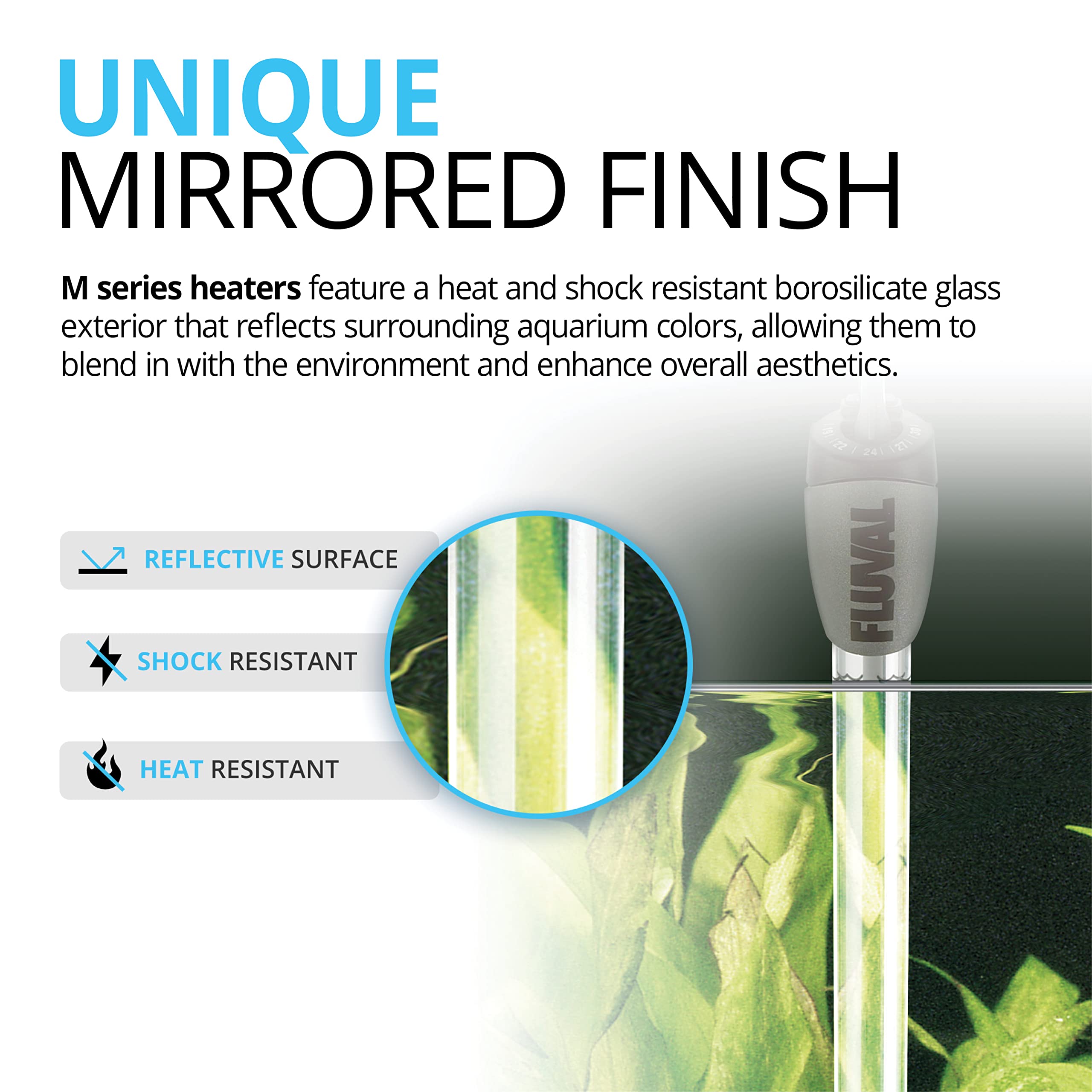Fluval M50 UltraSlim Submersible Aquarium Heater 50W Underwater