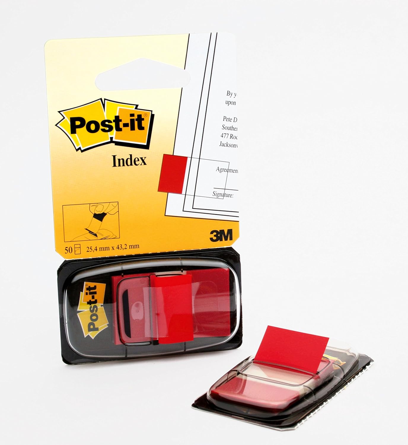 Postit 6801 Index Flags Red Repositionable 50 Flags Per Pack