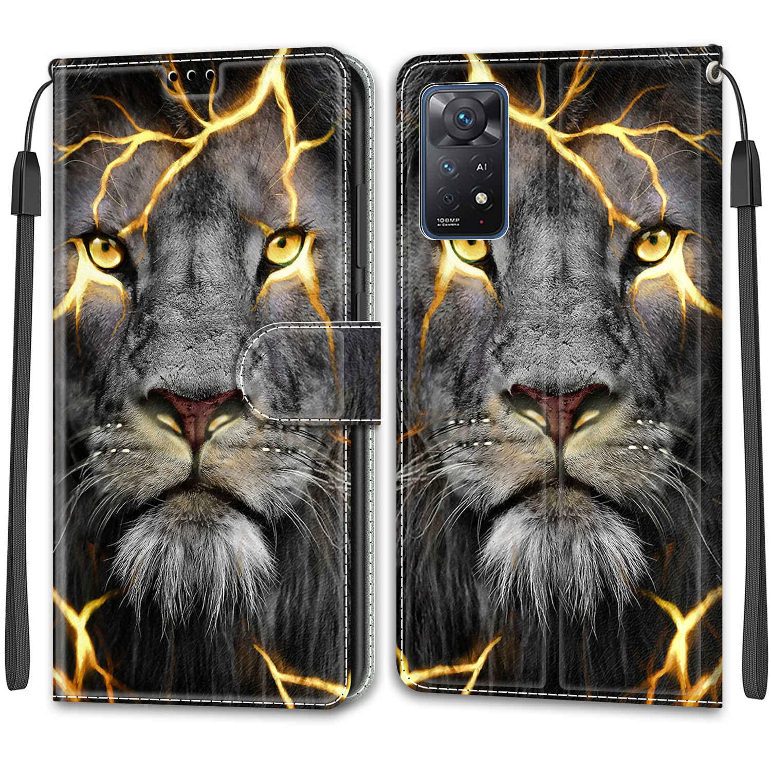 for Xiaomi Redmi Note 12 Pro 4G Case Premium Leather Pattern Folio Cover, Magnetic Closure Book Design Wallet Flip with Kickstand for Xiaomi Redmi Note 11 Pro Case/Redmi Note 11 Pro 5G Phone Case