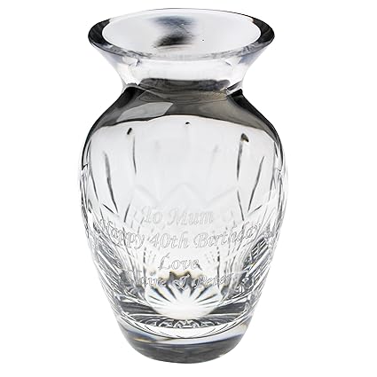 Personalised Engraved Crystal Glass Bud Vase Amazon Co Uk