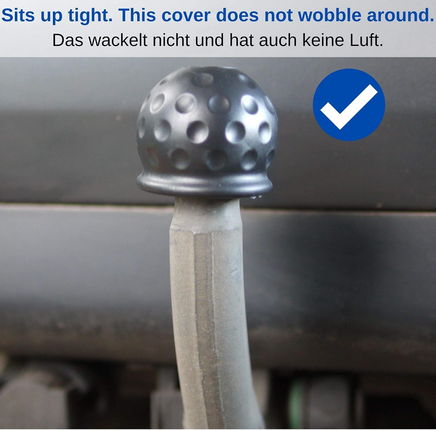 Trailer Hitch Ball Cover, for ball head hitches with up to diameter 50 mm (2" inch), made of rubber, Tow Ball Cover - Image 3