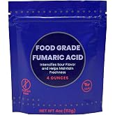 Fumaric Acid Food Grade Sour Powder for Sour Candy, Vegan Food Additive and pH Control 4 Ounce