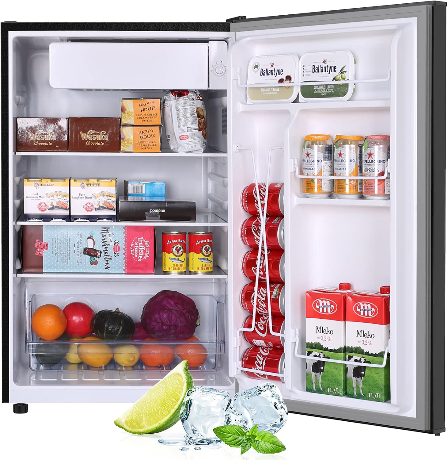 Mini Fridge Small Refrigerator, 4.5 Cubic Feet Compact Mini Fridge Auto