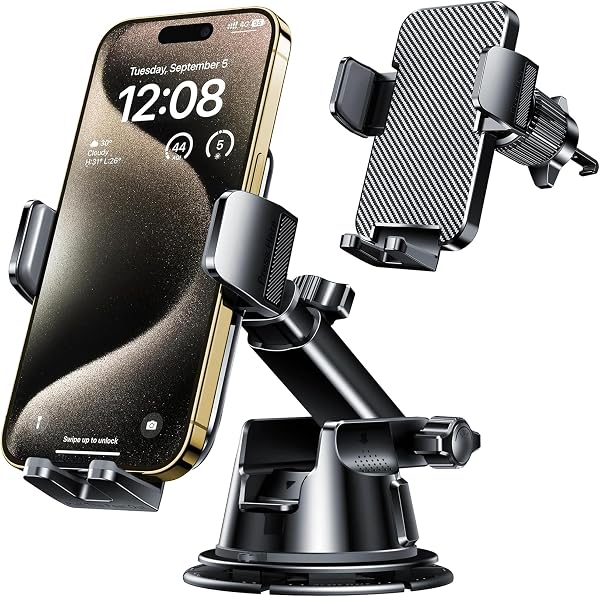 Qifutan Dash Mounted Holders Phone Holders for Your Car Phone Mount for Car Windshield Dashboard Air Vent Universal Desk Moun