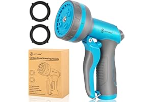 AUTOMAN Garden Hose Nozzle, 8 Patterns Garden Hose Sprayer, Heavy Duty High Pressure Water Hose Nozzle for Pets Bathing and Cleaning, Car Washing, Watering Plants in Lawn and Garden & Outdoor Fun.