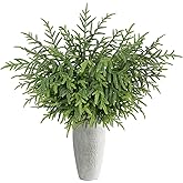 12 Pcs Christmas Norfolk Pine Stems, 36 Inch Real Touch Artificial Norfolk Pine Branches Christmas Greenery Stems, Faux Pine Branches for Vase DIY Garland Wreath Indoor Outdoor Home Decor