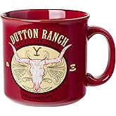 Silver Buffalo Yellowstone Montana 1886 Badge 20oz Ceramic Camper Mug