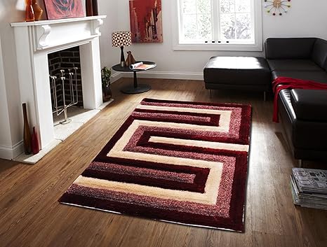 Buy Flooring India 3d Maze Carpet 90 X 150 Cms Red Online