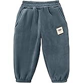 Happy Cherry Toddler Kid Casual Fleece Lined Jogger Pants Winter Warm Regular Fit Sweatpants 1-12Y