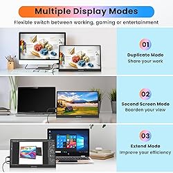 BIGASUO Portable Monitor, 15.6'' 1080P FHD