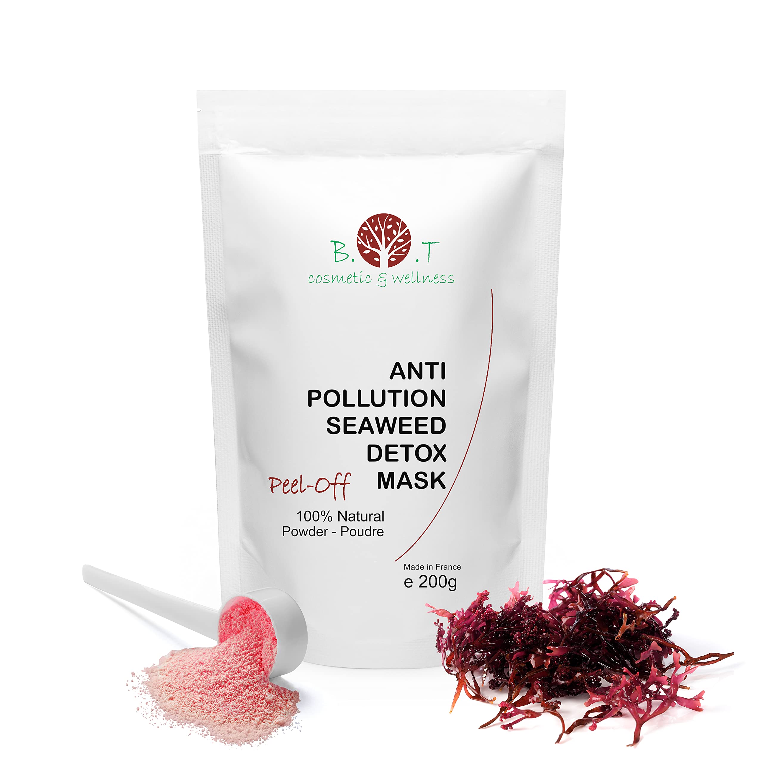 Anti-Pollution Peel-Off Mask of Alginates & Red Marine Algae with Antioxidant and Detox Effect. Illuminating and Moisturising Facial Treatment - 200 g