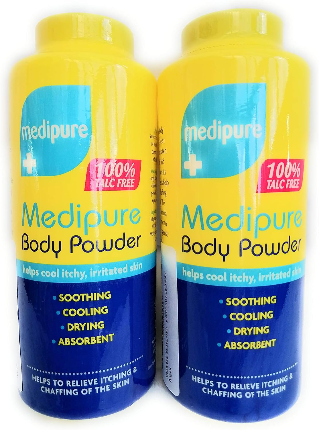 Twin Pack Medipure Medicated Body Powder 100% Talc Free 200g, 400 g (Pack of 1)