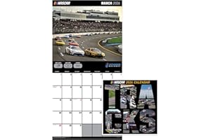 TF Publishing 2026 Nascar Tracks Wall Calendar - Large Grids for Appointments and Scheduling - Vertical Monthly Wall Calendar 2026 with Premium Gloss Paper for Home and Office Organization - 12x12in