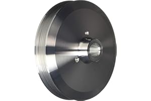 March Performance 617 Clear Powder Coated Billet Aluminum 5-Rib Power Steering Pulley