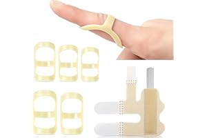 6Pcs Oval Finger Splints Finger Support Brace Stabilizer,Trigger Finger Splint,5 Graduated Oval Trigger Finger Splint & 1 Fin