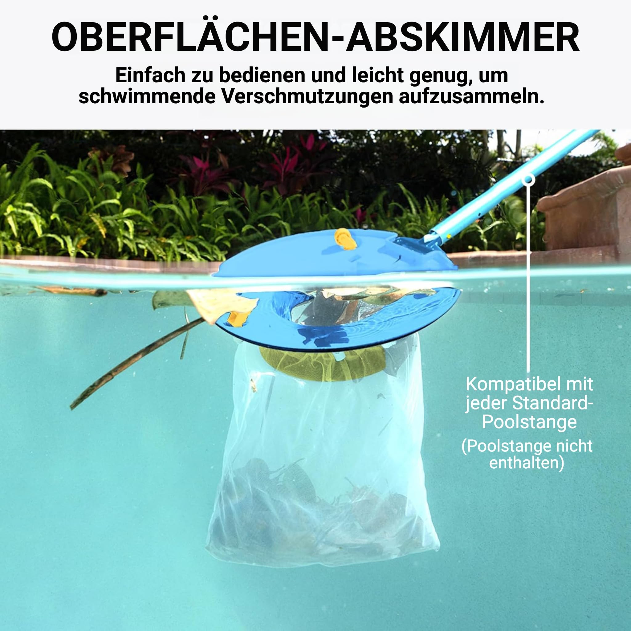 Pool Blaster Water Tech, Laubsauger, kabellos, batteriebetrieben, für Schwimmbecken, Laubsauger ist schnell zu reinigen und enthält einen robusten Netzbeutel 4