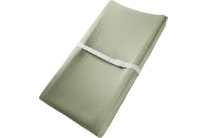 Comfy Cubs Muslin Fitted Changing Pad Cover - Soft, Breathable & Washable 100% Cotton, Universal Fit for Flat & Curved Change