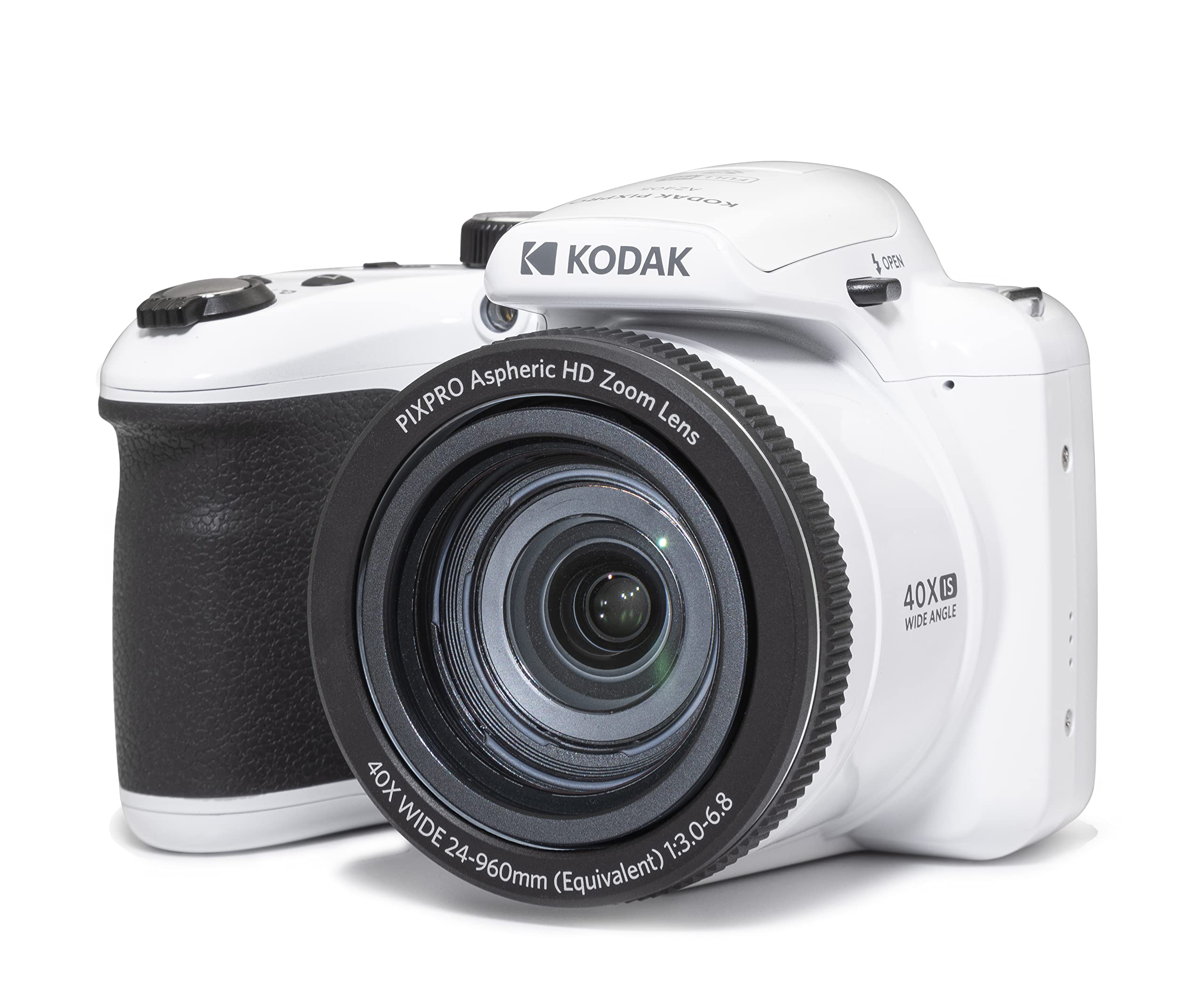 KODAK PIXPRO AZ405-WH 20MP Digital Camera 40X Optical Zoom 24mm Wide Angle Lens Optical Image Stabilization 1080P Full HD Video 3
