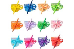 ANGOLIO 36P Teacher Coffee Cup Notepads with Pen Teacher Appreciation Gift Motivation Positive Journal with Unique Shapes Border Portability Pocket Notebook Teacher's Day Birthday Gift Office Present Supplies