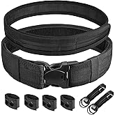 MOZETO Duty Belt, 2" Police Security Nylon Duty Belts Law Enforcement Officer with 2 Key Holder and 4 Belt Keepers