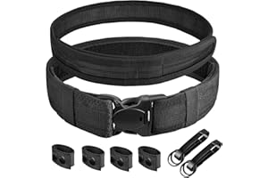 MOZETO Duty Belt, 2" Police Security Nylon Duty Belts Law Enforcement Officer with 2 Duty Belt Key Holder and 4 Belt Keepers