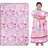 Franco Kids Bedding Super Soft Plush Throw Blanket, 62 in x 90 in, Hello Kitty