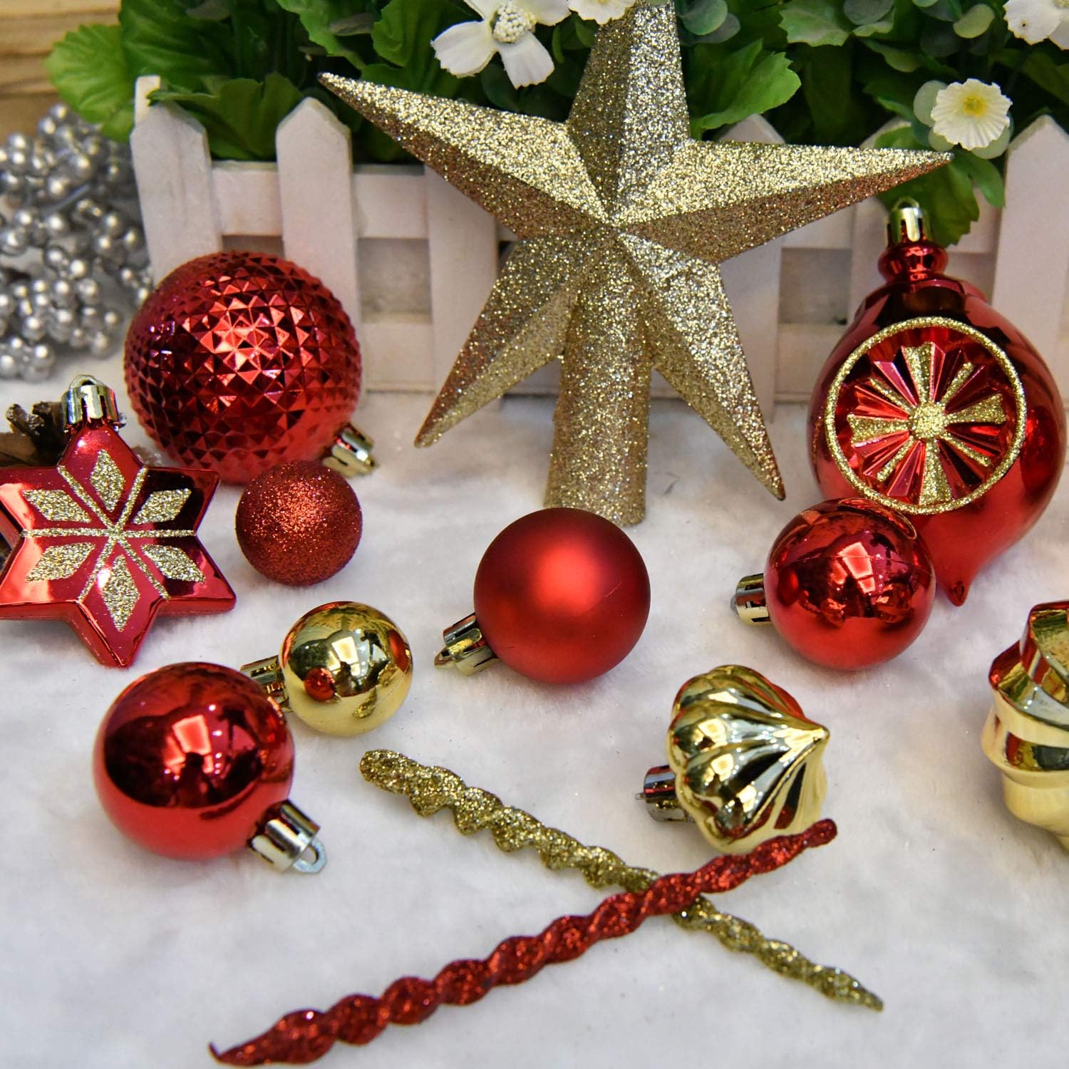Kunststoff Weihnachtsbaumkugeln Box Mit Aufhanger Christbaumkugeln Plastik Bruchsicher Yileey Weihnachtskugeln Weihnachtsdeko Set Gold Und Rot 101 Stk In 9 Farben Mehrweg Weihnachtsbaumschmuck Saisonale Deko Kuche Haushalt Wohnen Suenaacampo Com