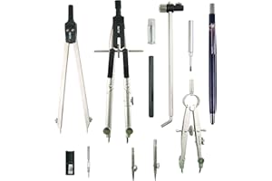 Alvin Jet-Bow Beam Combination Drawing Set, Model 929JS, Speed Compass with Interchangeable Pen, Pencil, Divider Parts, Geometry and Engineering Kit, Drawing and Architecture Tools