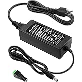 ALITOVE 24V DC Power Supply 2A 48W AC/DC Adapter 100~240V AC to DC 24 Volt 2 Amp Converter 24 vdc 2000mA 1.8A 1.5A 1.3A 1.2A with 5.5mmx 2.5mm 2.1mm Plug for LED Strip Light CCTV Camera DC Pump Fan