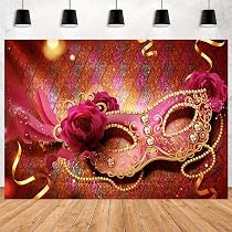 Amazon.com : Mask Backdrop for Party Photography Fly Pink Flowers ...
