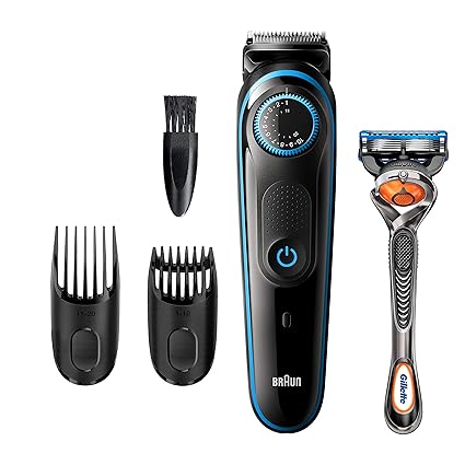 Braun Beard Trimmer BT5240, Hair Clippers for Men, Cordless &amp;amp; Rechargeable with Gillette ProGlide Razor