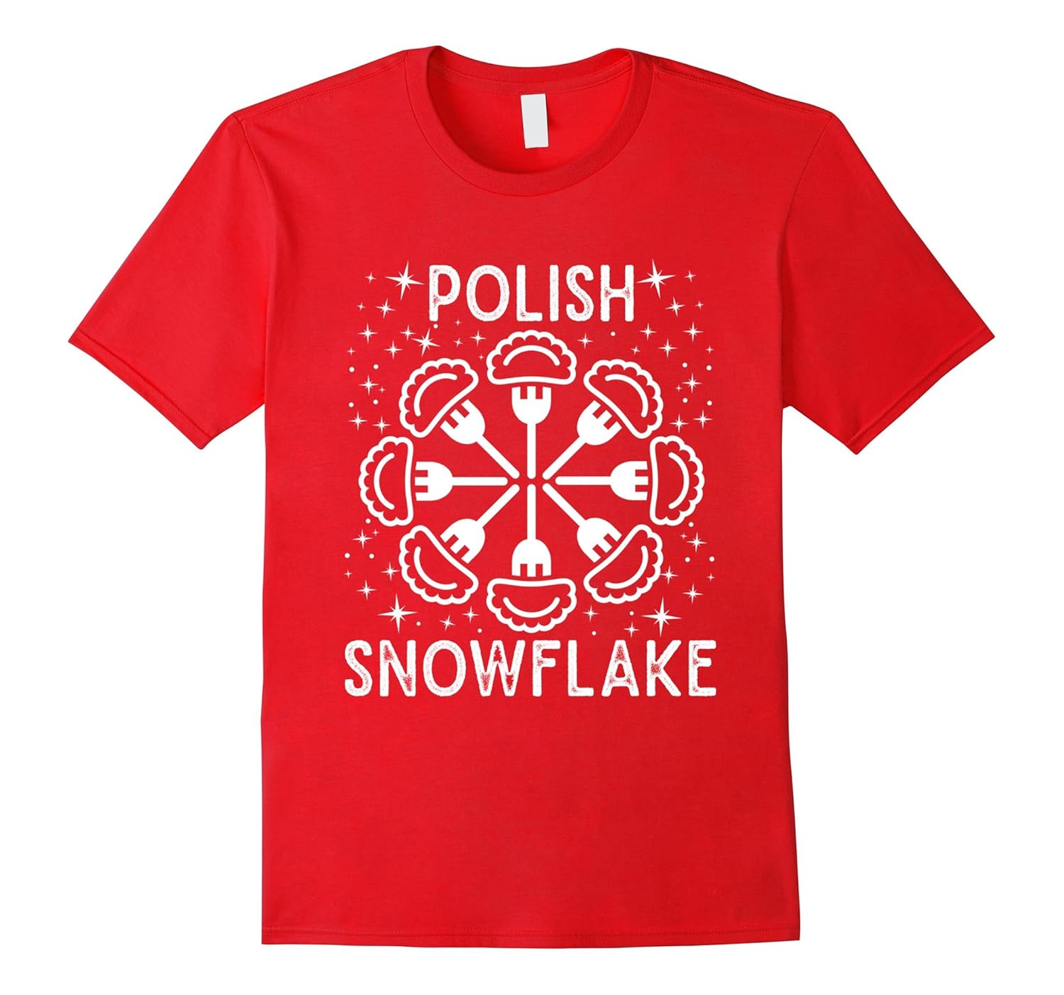 Polish Pierogi Snowflake T-Shirt-Rose