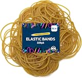 SOL 220pk Elastic Bands 8cm Thick Brown For Office Bundling Papers Organizing view 1