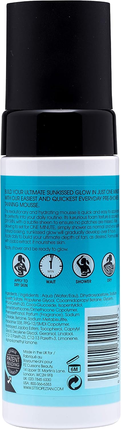 Stez Gradual Tan, 1 Minute Everyday Pre-Shower Tanning Mousse, Everyday Fake Tan, 100 Percent Natural Tanning Active, PETA Certified, 120 ml - Image 3