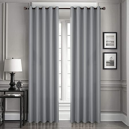 Dreaming Casa Blackout Curtain Grey Eyelet Thermal Insulated