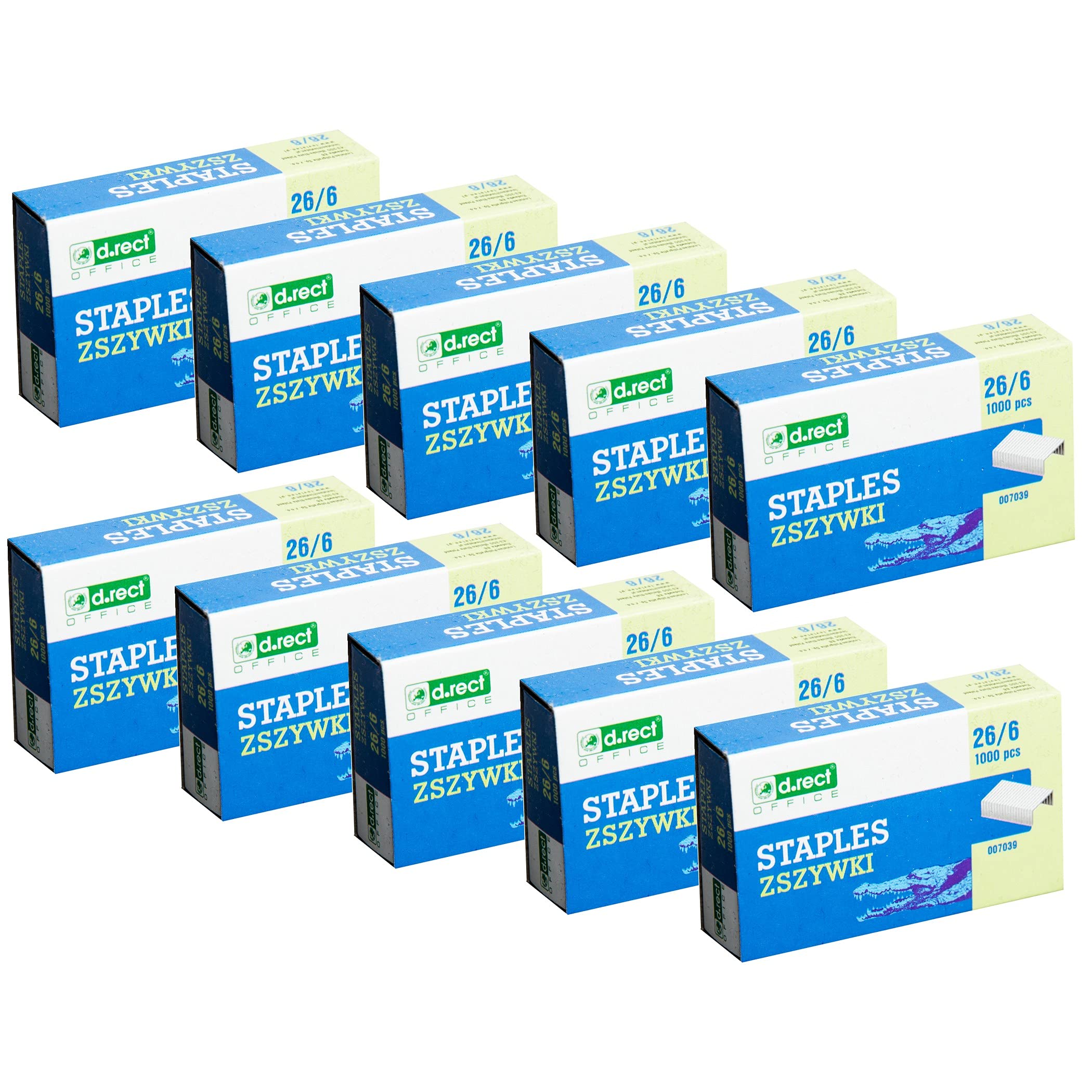 D.RECT Staples 26/6, 10,000 Pieces, Most Popular for Office Staplers