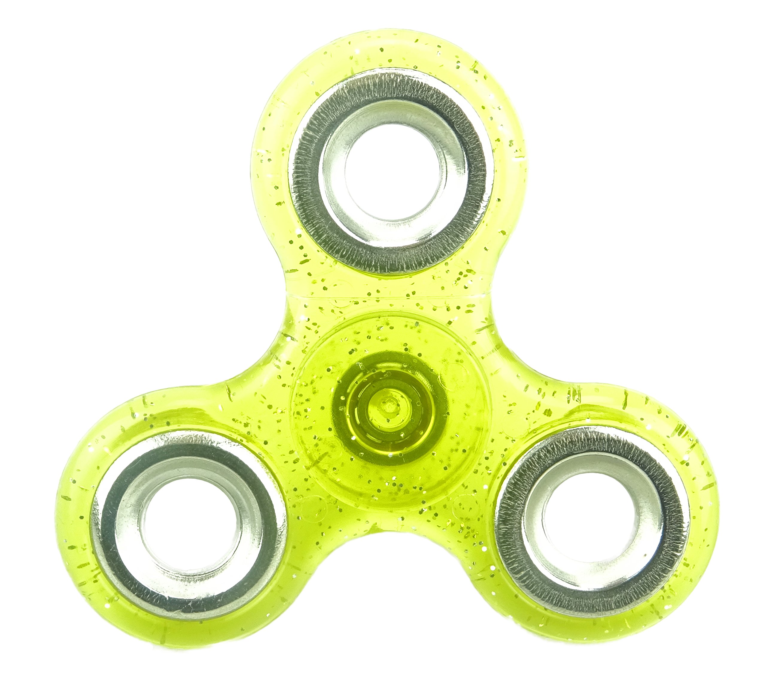 Christmas Concepts® - Exclusive Glitter Fidget Hand Spinner - Stress Reducer, Stress Relief, Autism - YELLOW