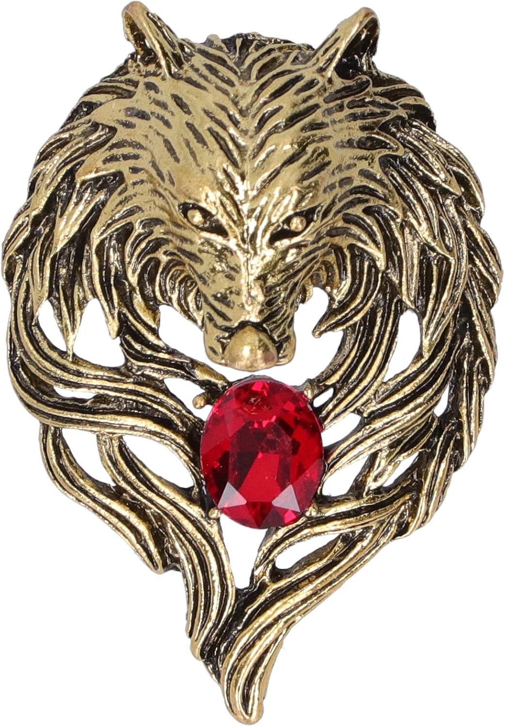 Retro Lion Head Brooch Pins, Crystal Rhinestone Animal Lion Head Lapel