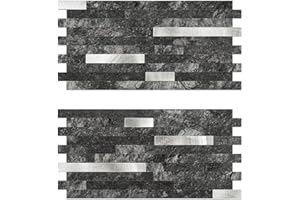 V-MOZZA Peel and Stick Backsplash, 20-Sheet Peel and Stick Tiles 12.1" x 5.9" Stick on Backsplash PVC Wall Tile for Kitchen Fireplace