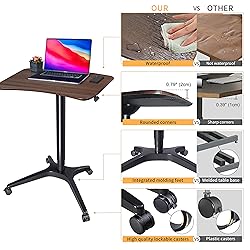 HAOOAH Pneumatic Adjustable Height Desk, Laptop