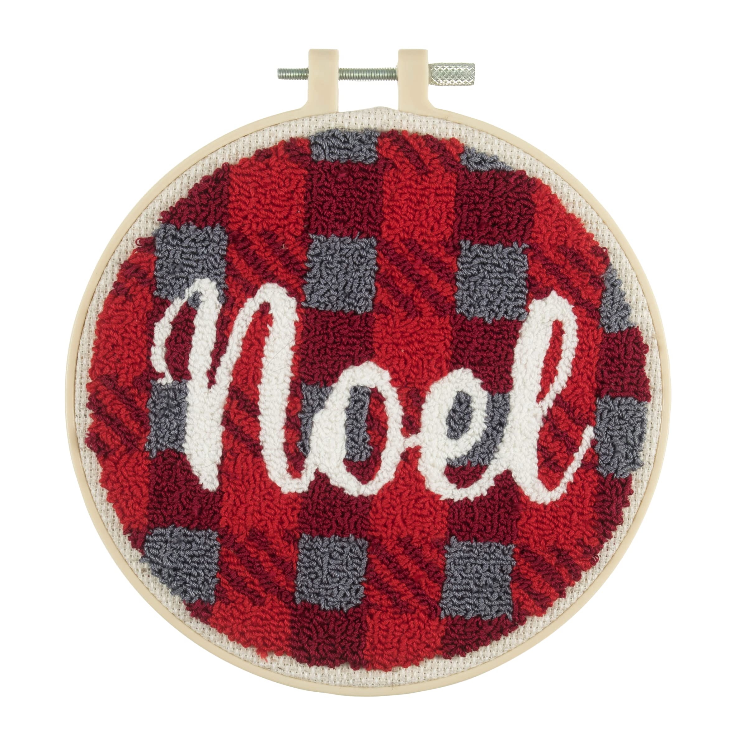 Trimits Embroidery Punch Needle Hoop Kits, 15.2cm 6”, Noel — image 1