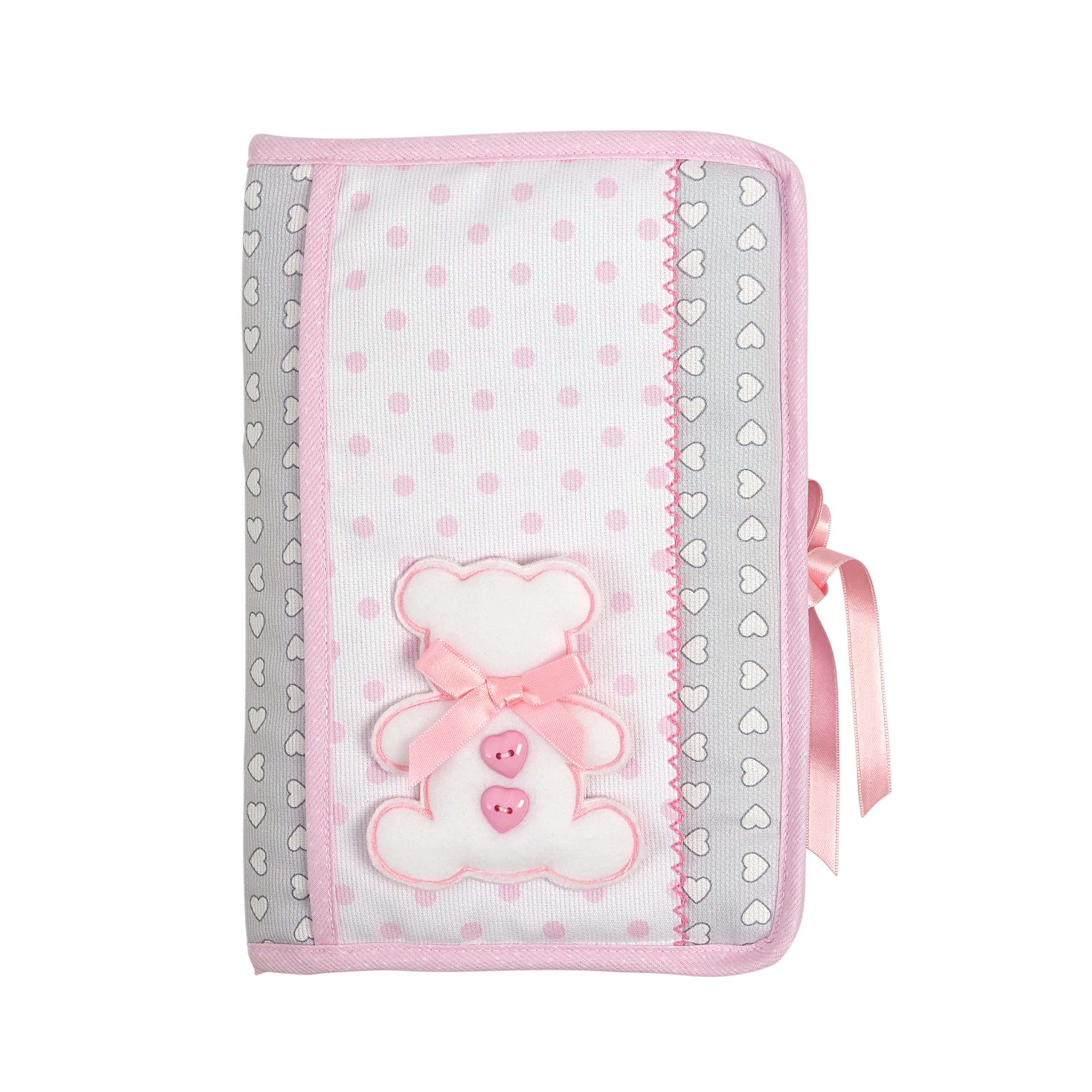 FILET - Diaper and Wipes Bag, Portable Diaper and Wipes Bag Organizer, with Booklet Opening, Gift Idea for Future Parents, 100% Made in Italy, Pink Colour