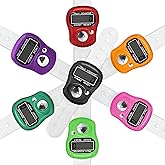 Rolpkaller Electronic Finger Counter, tasbeeh Counter,Pack of 7 Color, 5 Digit LCD Electronic Digital Display Resettable Fing