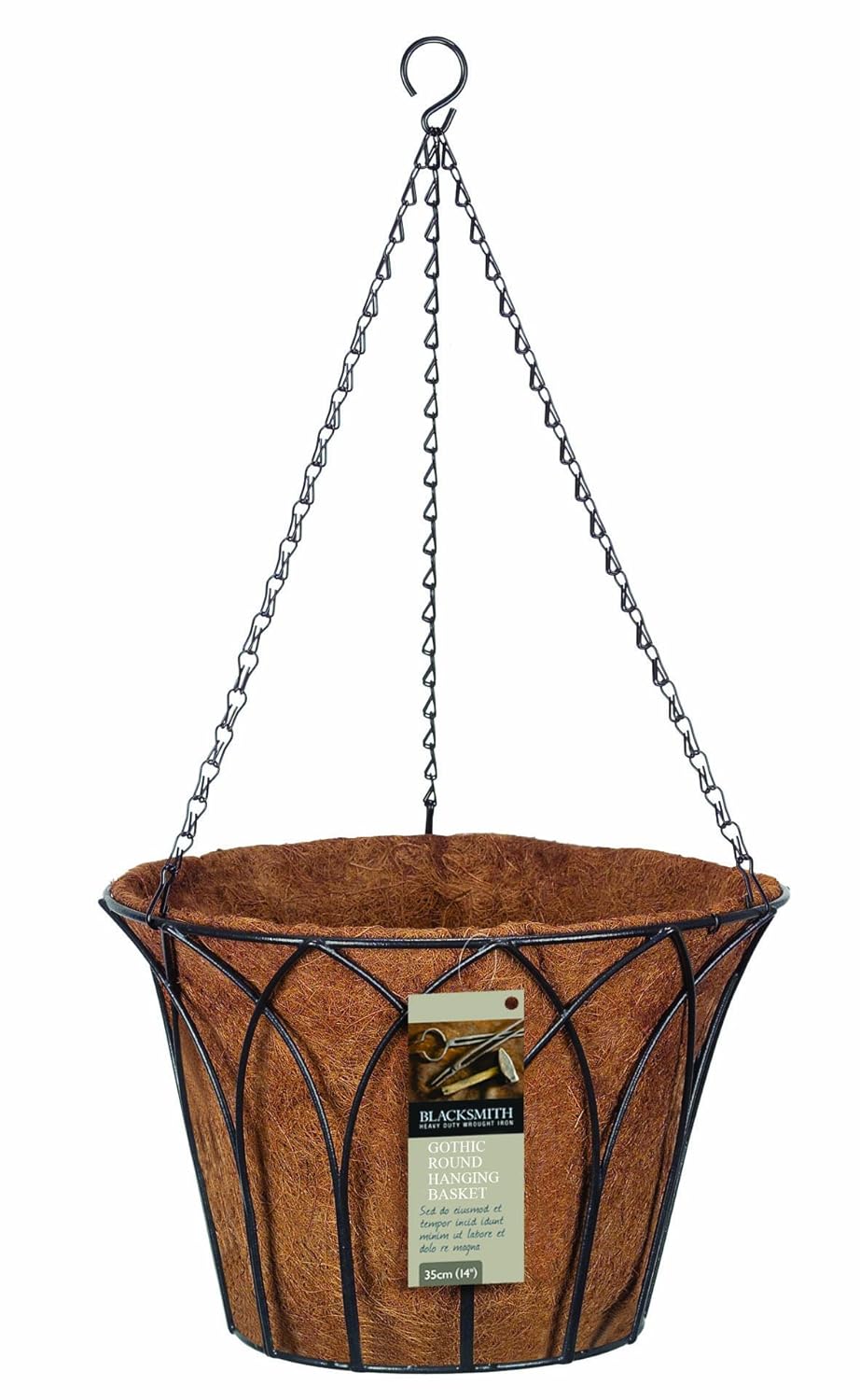 Gardman 14inch Gothic Flat Bottom Hanging Basket Amazon.co.uk Garden