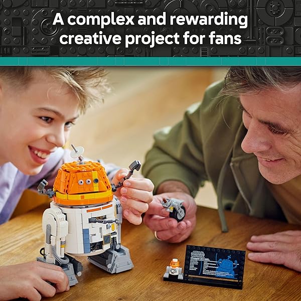 LEGO STAR WARS: AHSOKA CHOPPER (C1-10P) ASTROMECH DROID SET – BUILDING TOY FOR KIDS, AGES 10+ – MAKES A GREAT GIFT FOR BOYS AND GIRLS – MODEL KIT AND ROOM DECOR IDEA FOR SCI-FI ADVENTURE FANS – 75416
