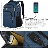 KASIBON USB Charging Anti Theft Laptop Backpack 15.6 inch Water Resistant view 3