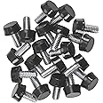 EZALOR 5/16"-18 UNC Thread Adjustable Furniture Levelers Screw in Threaded 20 Pcs, Galvanized Steel Screw Foot Levelers Screw On Furniture Glide Leveling for Table, Chair, Furniture Legs