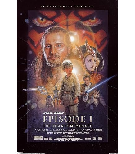 STAR WARS EPISODE I THE PHANTOM MENACE MOVIE POSTER 2 Sided