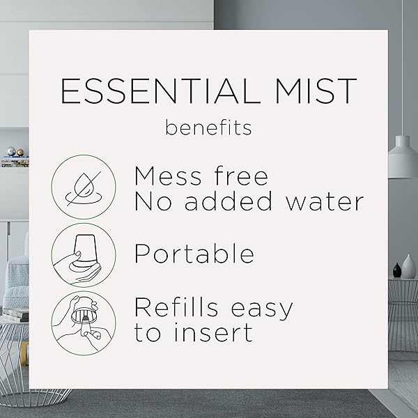 AIR WICK ESSENTIAL MIST REFILL, 3CT, FRESH WATERS, AIR FRESHENER, ESSENTIAL OILS